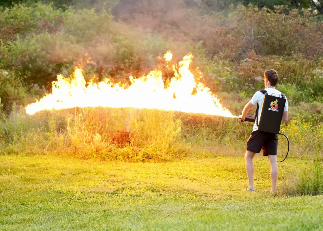 ARC Flamethrower Backpack firing