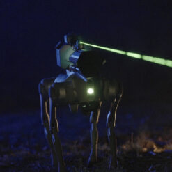 Thermonator flamethrower dog throwflame night laser